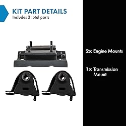 TRQ Engine & Transmission Mount Kit Fits 1997-2006