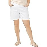 Silver Jeans Co. Womens Plus Size Boyfriend Mid Rise Short
