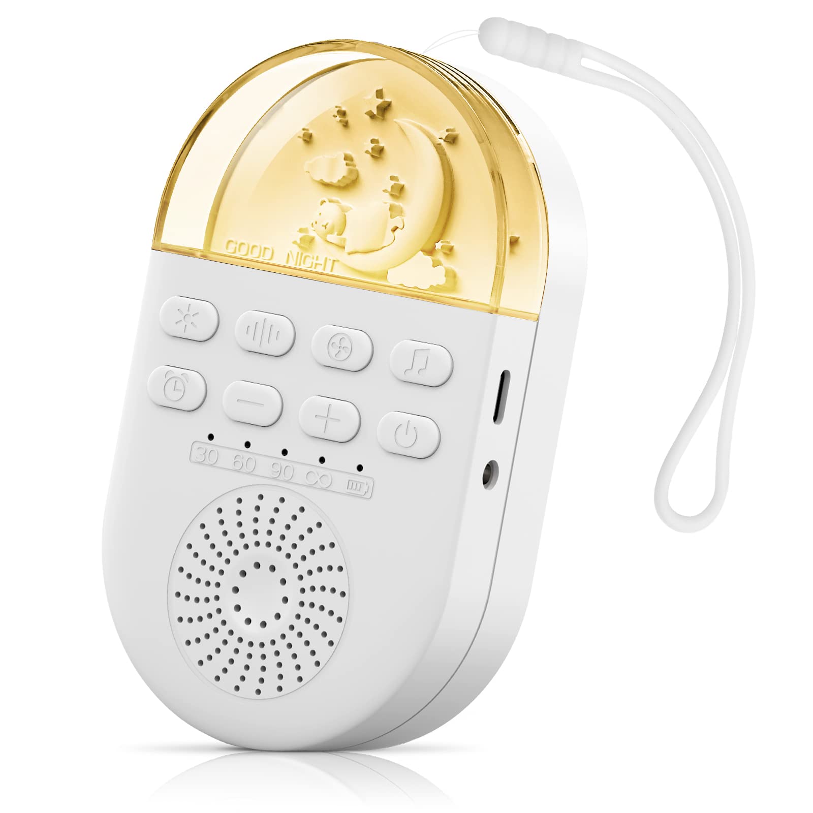 White Noise Machine for Baby Adults Kids Sleeping, Sleep White Sound Machine with Night Light, Timer, 24 Soothing Sounds for Home Office Travel