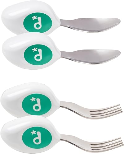 doddl Toddler Cutlery Set 2-Piece Fresh Green Twin Pack 12-24 Months