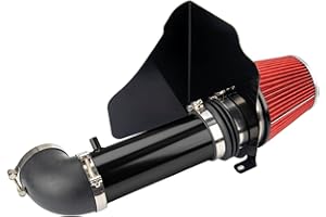 Suride Cold Air Intake Kit with Filter Heat Shield for 300C 2005-2010, Challenger 2008-2010, Charger 2006-2010, Magnum 2005-2008 5.7L 6.1L V8 (Red)