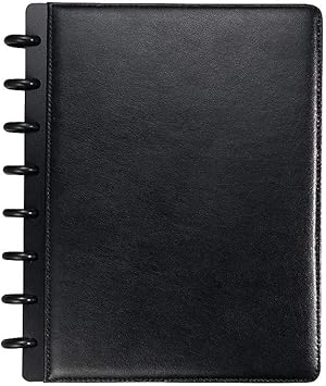 Staples 886234 Arc Customizable Leather Notebook System Black 6 34 Inch X 8 34 Inch Each