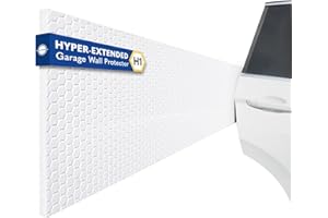 Garage Planet H1 Garage Wall Protector Car Door Wall Protector, Tool-Free, Designed in Australia (White, 2 Pack)
