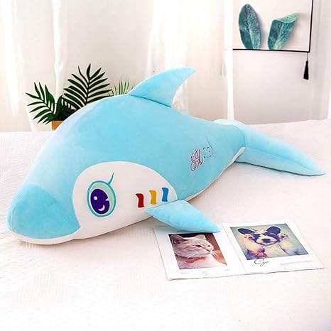 Amazon Co Jp 水族館のイルカぬいぐるみぬいぐるみぬいぐるみ枕子供縫いぐるみ人形枕はぬいぐるみ枕の車ぬいぐるみの装飾誕生日ギフト人形スリーピング ホーム キッチン