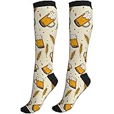 Mshutbna Compression Socks Knee High Circulation Support Socks For Women Men Athletic Running Work Hiking Cycling Travel