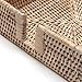 Caspari Rattan Guest Towel Napkin Holder in White Natural, 1 Each