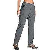 Womens Hiking Pants Convertible Quick Dry Stretch Lightweight Zip Off Outdoor Safari Pants with Cargo Pockets,2195,Grey,6