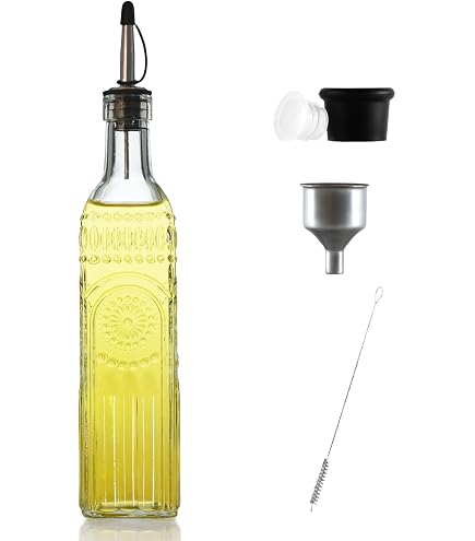 Amazon.com: Grant Howard Roma Embossed Glass Oil and Vinegar Cruet