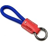 RONGBOER Handmade Cowhide Leather Short Keychain,Car Key Chain Accessories,Keychains for Women And Men,Cell Phone Lanyard