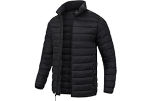 SPOSULEI Men Puffer Down Jacket Packable Lightweight Winter Jackets Coats Outdoor Waterproof Insulated Jackets