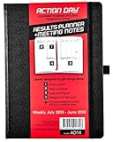 Action Day Academic Weekly Planner 2015-2016, 8x11-Inch, Black