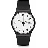 Swatch New Gent Biosourced Unisex Watch Casual Polymer Black Quartz Waterproof Twice Again