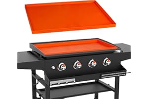 Bocizufstar 36 Inch Silicone Griddle Mat Cover for Blackstone Silicone Skillet Cover, Heavy Duty Food Grade Grill Mat, Protective Cover Keep Griddle Clean All Year Round, Orange