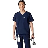 Members Only Brighton V-Neck Mens Scrubs Top with Pockets | Medical Scrubs for Men | Hospital Uniform | Stretch Fabric