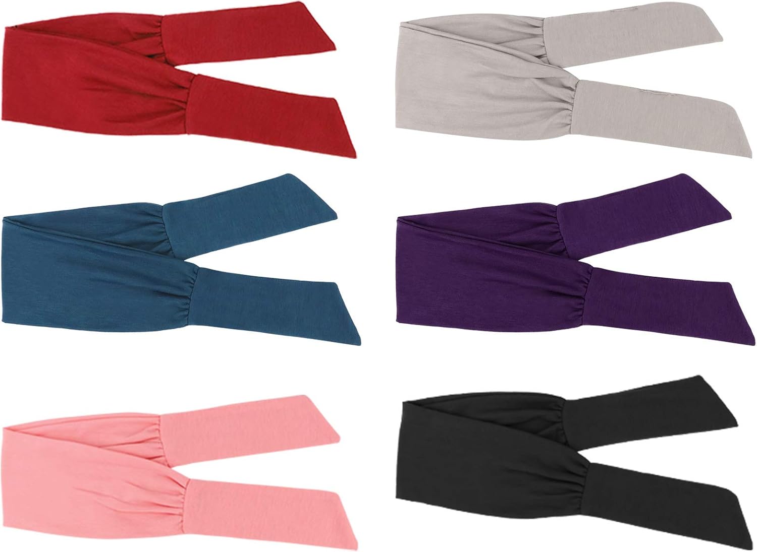DRESHOW 6 Pack Women Headbands Wide Elastic Hair Bands Head Wrap Cute Knot Hair Accessories - Image 3