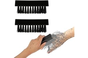 1pc Black Hard Bristled Plastic Brush, Hard Bristled Plastic Square Shoe, Black Washing, Soft Shoe Brush
