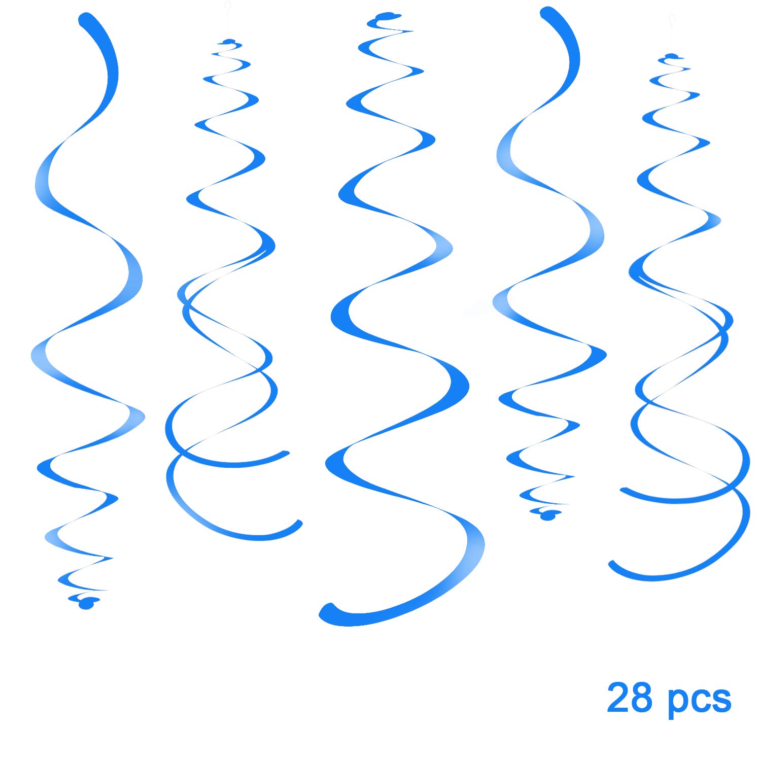 Hanging Party Green Swirl 28 of Pack Ceiling, for Streamers Plastic