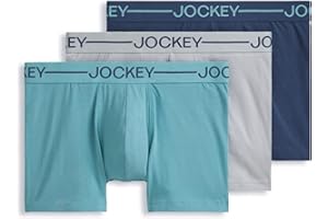 Jockey Men's Underwear Organic Cotton Stretch 4" Trunk - 3 Pack