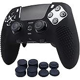 RALAN Silicone Controller Skins with 8 Thumb Gripsr Compatible with PS5 Dualsense Edge Controller Play Station 5 Accessories, Sweat-Proof Anti-Slip Controller Cover Skin Protecto