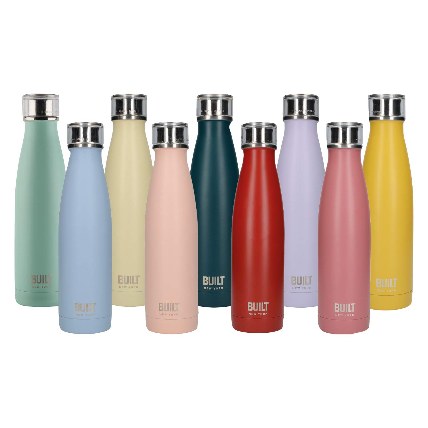 Built Perfect Seal Double-Walled Insulated Stainless Steel Water Bottle, 480 ml, Red โ image 1