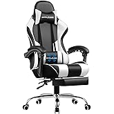GTPLAYER Gaming Chair, Computer Chair with Footrest and Lumbar Support, Height Adjustable Gaming Chair with 360°-Swivel Seat 