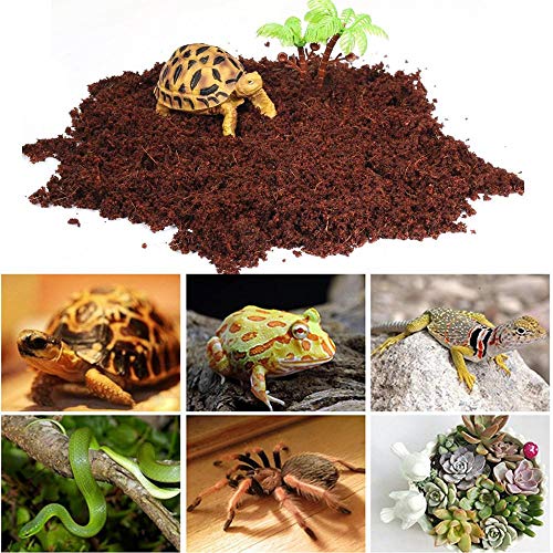 AUOKER Reptile Substrate, Natural Coconut Husk Fiber Coir Fiber Block, Reptile Bedding for Ball Pythons, Boas, Lizards, Frogs, and Most Other Amphibians - 7.83.91.9"