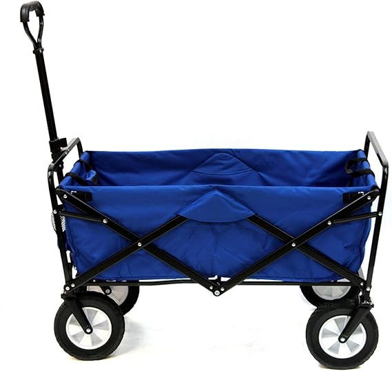 Mac Sports Collapsible Folding Outdoor Utility Wagon, Blue Amazon.co