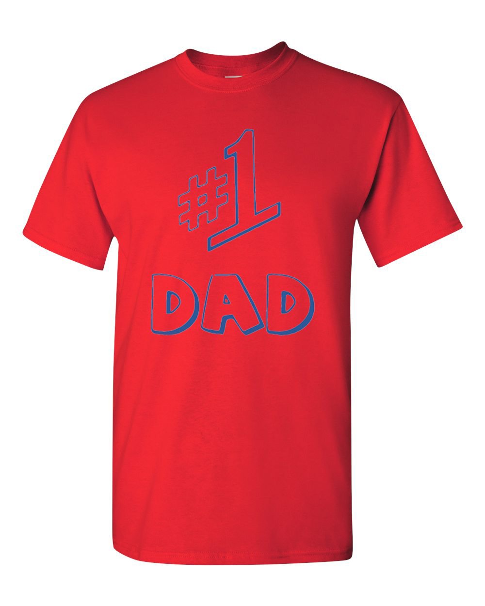 #1 Dad Best Father Gift Funny Adult Tee Xxxxx , Red T Shirt