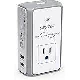 [Pure Sine Wave] BESTEK Travel Adapter Converter Combo, 220V to 110V Voltage Converter 4.2A Dual Smart USB UK/AU/US/EU Worldw
