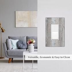 Rustic Grey Wood Shiplap 1 Gang Rocker Light Switch