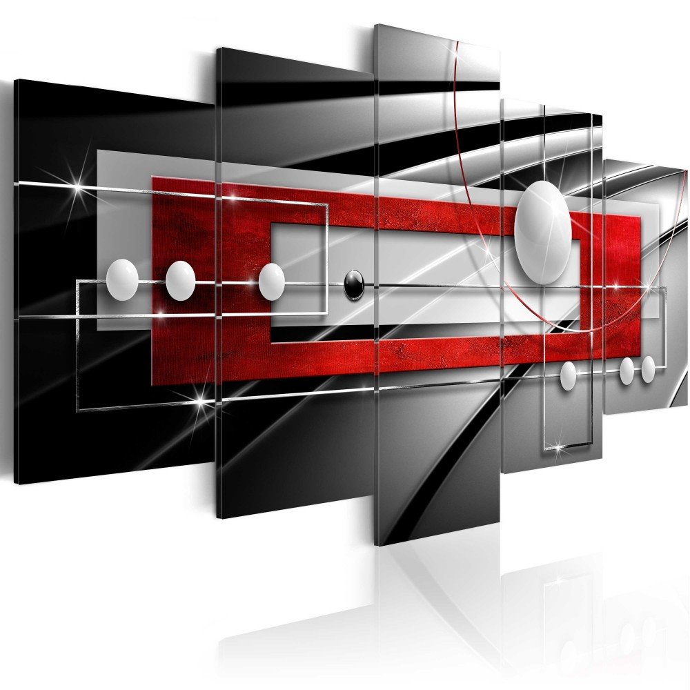 AWLXPHY DecorAbstract Canvas Wall Art Red Black Geometric Painting