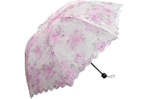 SHAQMARS lace parasol umbrella Folding Anti-uv Sunshade Vintage Embroidered Sun Protection
