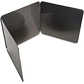 HIC Kitchen 3-Sided Splatter Guard, Non-Stick, Foldable Stovetop Shield | Carbon Steel, Fits Pans And Bowls Up To 10.5-Inches, Heat Safe To 450-Degrees Fahrenheit, Folds Flat For Storage