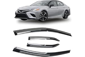 Arokzn Side Window Visor Vent Deflectors Rain Guards Designed for Toyota Camry 2018 2019 2020 2021 2022 2023 XV70 for All Trims L LE SE XLE XSE Hybrid 94311