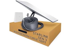 Starlink Gen 3 Standard Kit – Satellite Dish with Wi-Fi 6 Router – High-Speed, Low-Latency Internet for Rural Areas, Remote H
