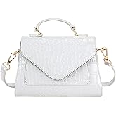 FAMYPAL Crocodile Crossbody Shoulder Bags for Women, Small Trendy Purse for Phone, Womens Top Handle Clutches Handbags