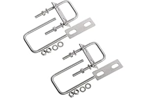 Aopin Square U-Bolts 1.38inch 35mm Inner Width 304 Stainless Steel Silver M6 with Plates Nuts for Car/Motorhome/Sailing Trailer Replacement Part and Accessorie 4Pcs