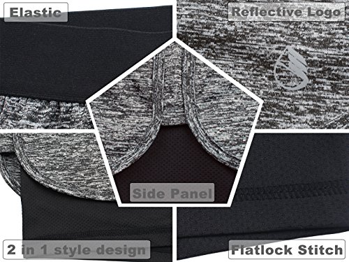 image for icyzone Running Yoga Shorts For Women - Activewear Workout Exercise At