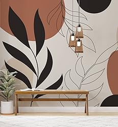 Muravie Boho Leaves Wallpaper, Bedroom Green Leaves