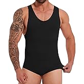 FlyJumper Men's Full Body Shaper Tummy Control Shapewear Slimming Compression Sleeveless Bodysuit Fajas Para Hombres