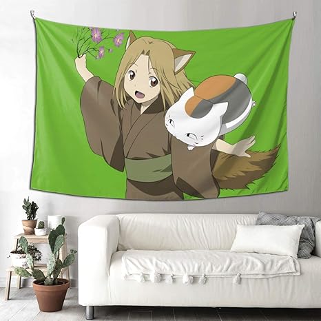 Amazon Co Jp タペストリー 夏目友人帳 ニャンコ先生 おしゃれ 部屋 寝室 多機能壁掛け リビングルーム 室内装飾 ウォール 背景布 ベッドルーム インテリア 窓カーテン 結婚祝い 新居祝いプレゼント ホーム キッチン
