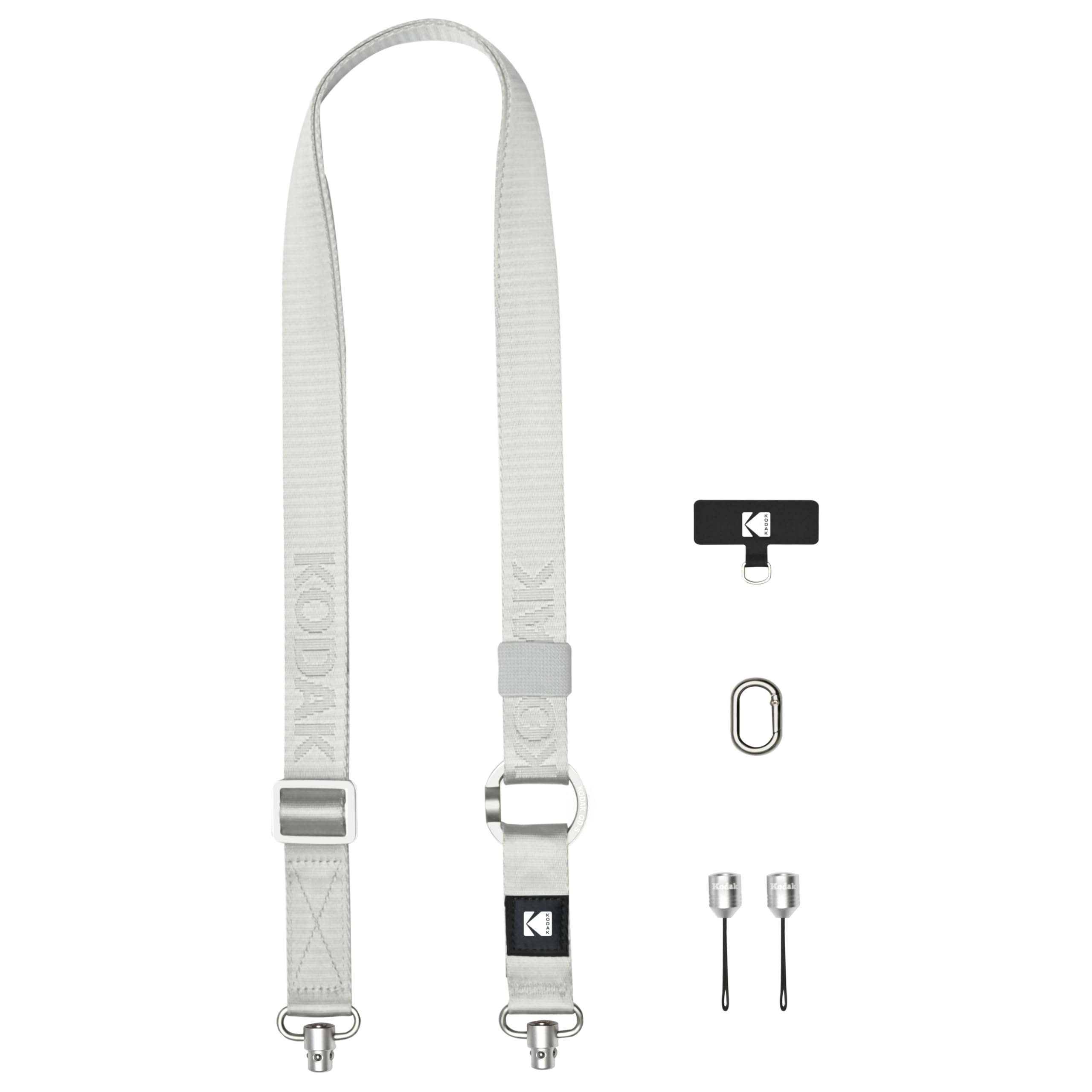 KODAK Multi-Purpose Camera Strap (Silver) - Quick-Release, Adjustable, Lightweight, Durable Metal Swivels, Neck Shoulder Strap for SLR, Compact Cameras, Smart Phones