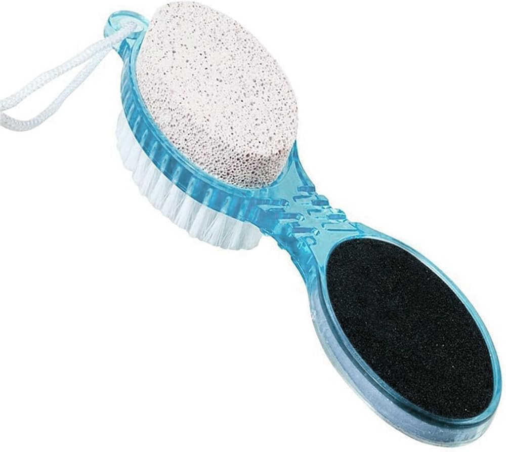 FEXPDL 4 in 1 Foot Scrubber Pumice Stone File for Dry Wet Feet