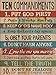 Ten Commandments Contemporary Design 12 x 16 Wall Plaque Inch