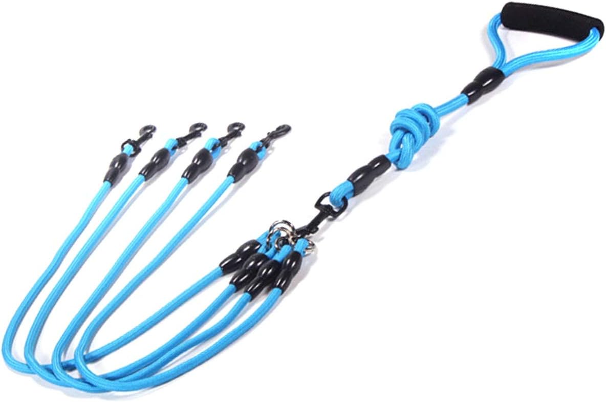 Wallfire Dog Training Lead, Heavy Duty Sturdy Nylon Pet Walking Coupler Lead Braided Rope Dog Leash for Large Medium