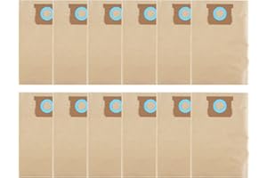 DXVA19-4101 Vacuum Bags Compatible with Dewalt 6-10 Gallon - 12 Pack Dust Bags for Dewalt Vacuum Replace Part DXVA19-4101