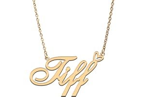 RONKAH Custom Name Necklace Personalized Name Necklace with Heart Plated Customized Necklace Best Gift for Women Christmas Valentine's Day Mother's Day Birthday New year