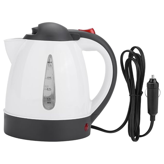 SoarUp 1000ml 24V Car Electric Kettle Portable Travel Truck Kettle Car
