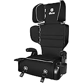Diono Connect3 RXT 2-in-1 High Back Booster, Slim Fit 3-Across in Many Mid-Sized Sedans and SUVs, for Children from 40-120 lbs., Lightweight with Latch, Black Storm