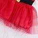 Christmas Baby Girls Long Sleeve Print Tutu Dress Red Crystal Princess Party Skirt Bodysuit (6-12Months, Red)